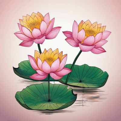 Sacred Lotus Flowers