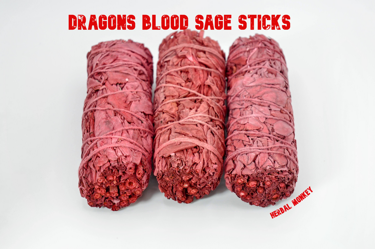Dragon's Blood incense sticks made with aromatic resin sourced from Mexico by Herbal Monkey. Herbal Monkey
