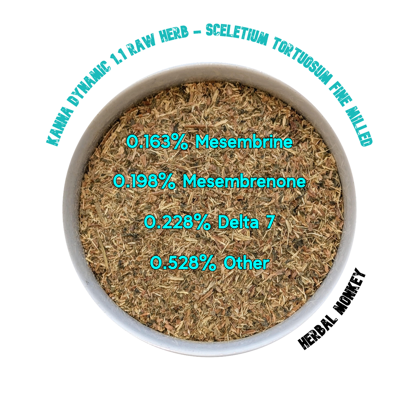 Kanna Dynamic 1.1 raw herb – fine‑milled botanical suitable for ceremonial use Herbal Monkey