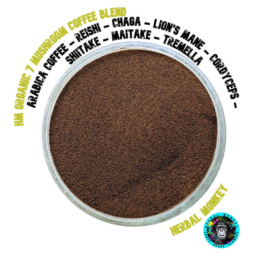 Seven Mushroom Arabica Coffee Blend with Reishi, Chaga, Lion’s Mane, and more – energizing adaptogenic coffee