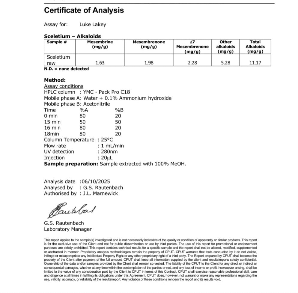 Kanna Dynamic 1.1 | Raw Herb | Sceletium tortuosum | Premium Botanical