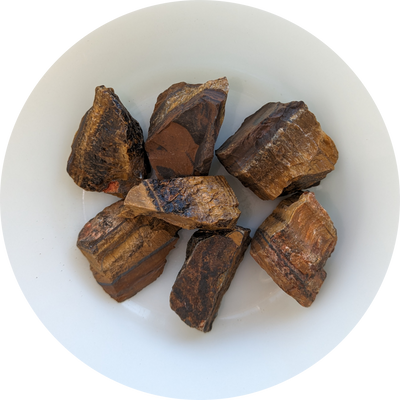 Tigers Eye Crystal | Rough Cut Stones| Loving Energy Infused within a Crystal Grid - Herbal Monkey