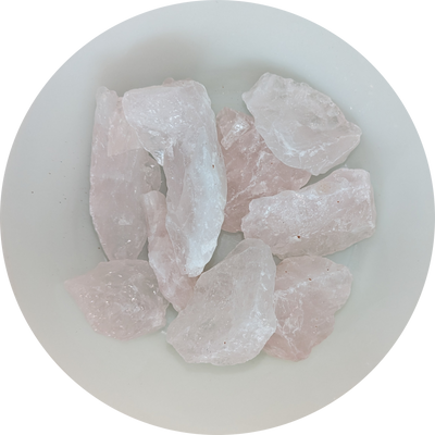 Rose Quartz Crystal | Rough Cut Stones| Loving Energy Infused within a Crystal Grid - Herbal Monkey