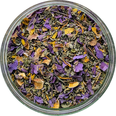 Nymphaea caerulea and Turnera diffusa mix for altar work and energetic crafting