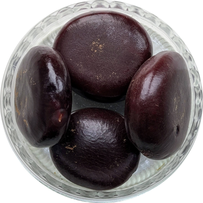 Large glossy Entada rheedii seeds displayed for altar work and symbolic storytelling