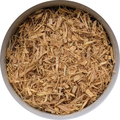Shredded Mulungu bark displayed for altar work and ritual crafting