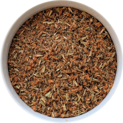 Dried Lion’s Tail petals and leaves blended for ritual craftwork