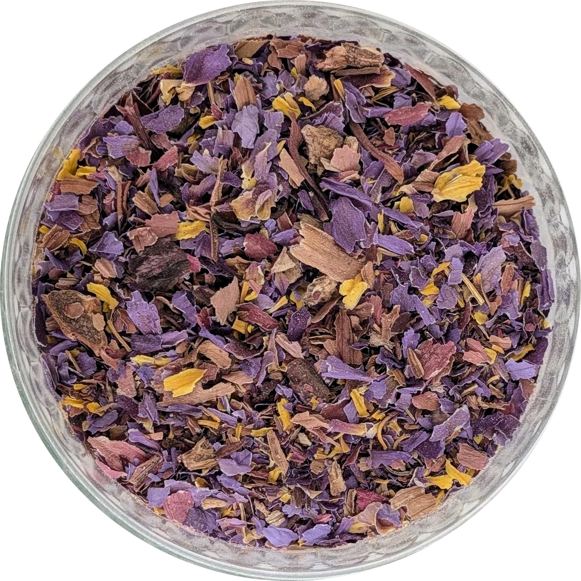 Finely cut lotus petals blend prepared in-house at Herbal Monkey Herbal Monkey