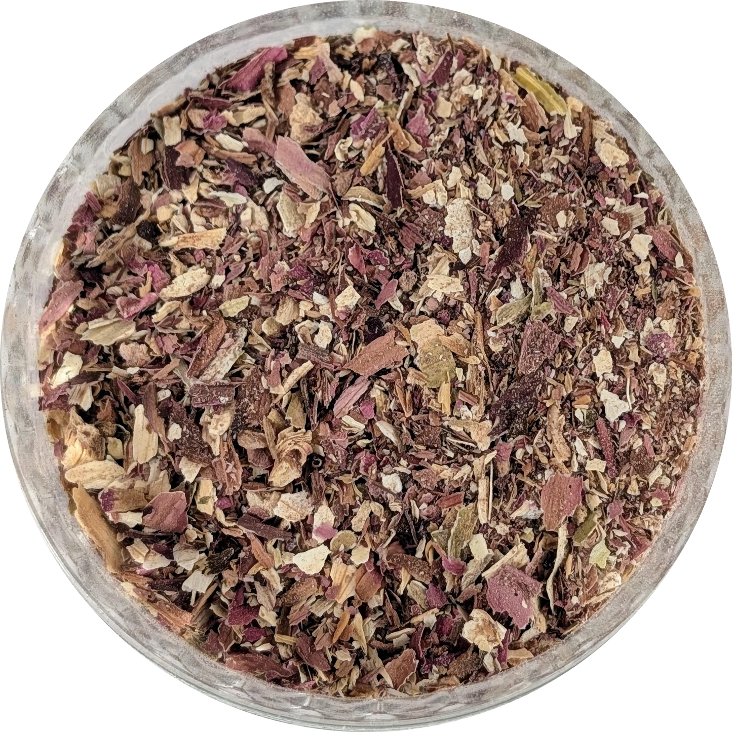 Finely cut lotus petals blend prepared in-house at Herbal Monkey Herbal Monkey