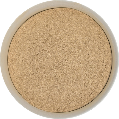 Fine Mondia whitei root powder displayed as a traditional South African botanical, suitable for herbal tea blending, ritual craft, and ethnobotanical use.