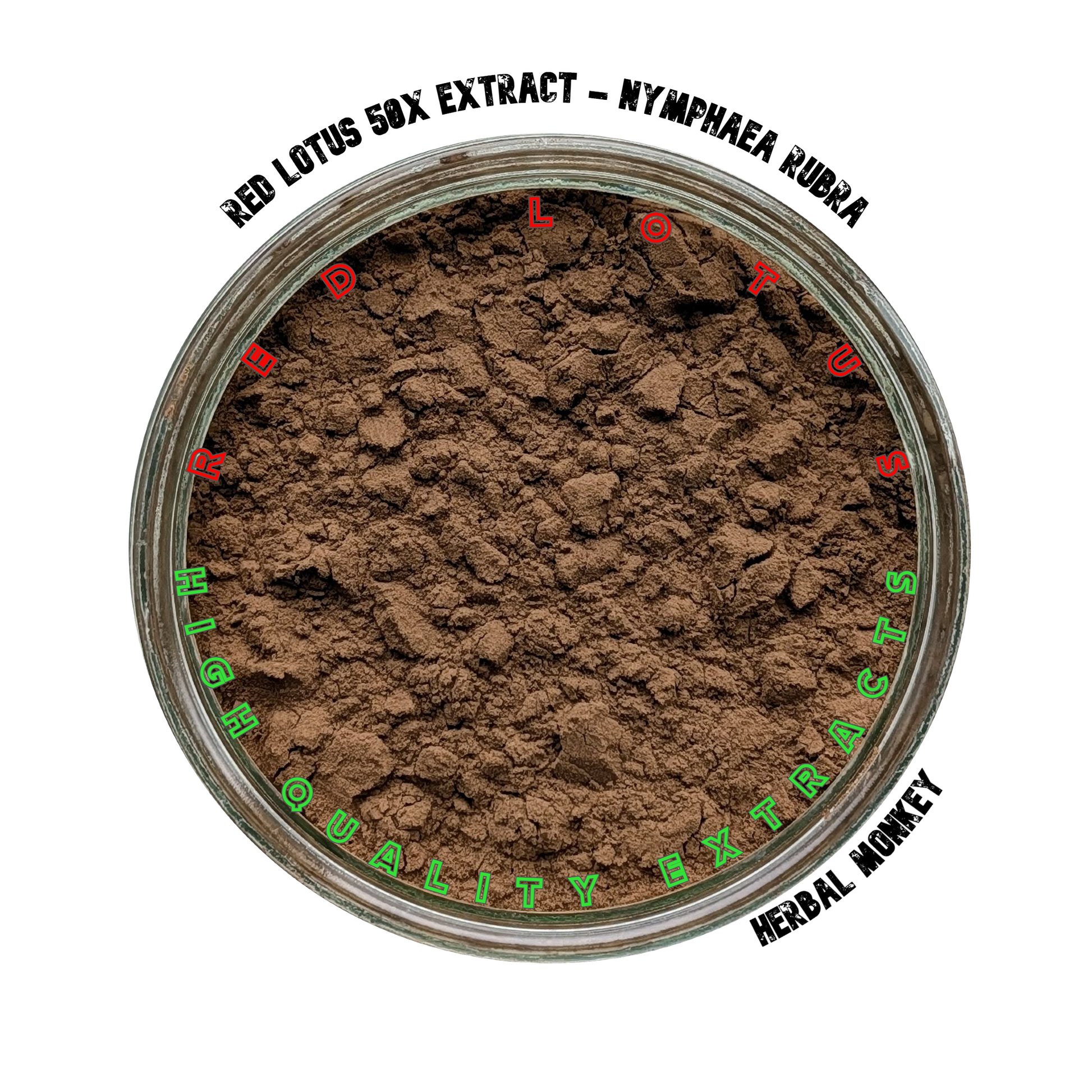 Red Lotus 50X extract powder — deep crimson ceremonial botanical for ritual and non‑ingestive spiritual us Herbal Monkey