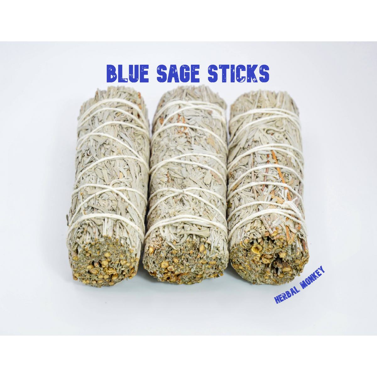 Blue Sage Sticks | Infused with loving energy within a Crystal Grid Herbal Monkey