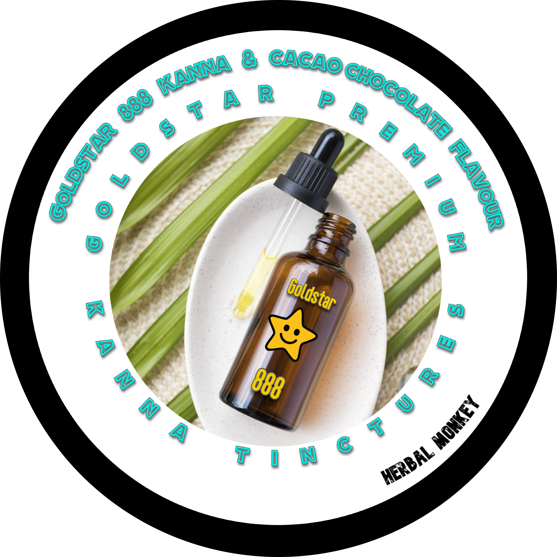Goldstar Premium Kanna Tinctures — Kanna Goldstar 888 dual‑extracted glycohol tincture infused with ceremonial cacao Herbal Monkey