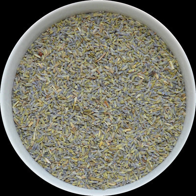 Dried Organic Lavender Flower – vibrant violet buds of Lavandula angustifolia, loose-packed for ritual use, aromatherapy, and herbal preparation