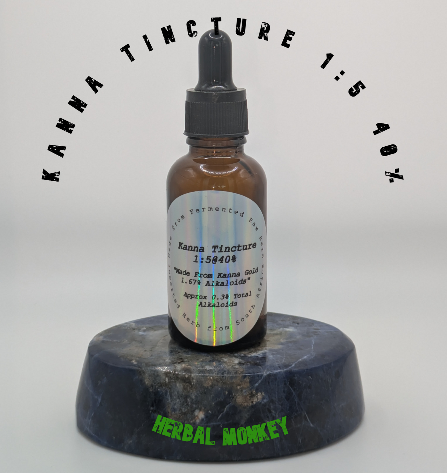 Kanna Gold Tincture 1:5@40% - Made From Kanna Gold 1.67% Alkaloids, Approx 0.3% 30ml Bottle