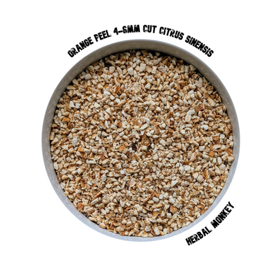 Dried orange peel 4–6mm — sustainably farmed Citrus sinensis peel for baking, brewing, and culinary use