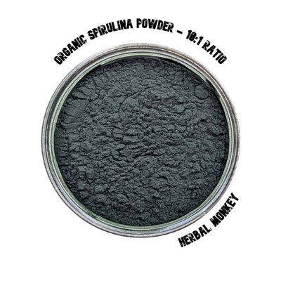 Organic Spirulina Powder – 10:1 extract of blue-green algae in eco pouch, inspired by ancient Aztec and African traditions