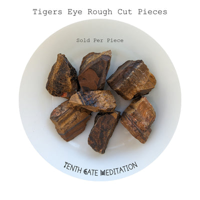 Tigers Eye Crystal | Rough Cut Stones| Loving Energy Infused within a Crystal Grid