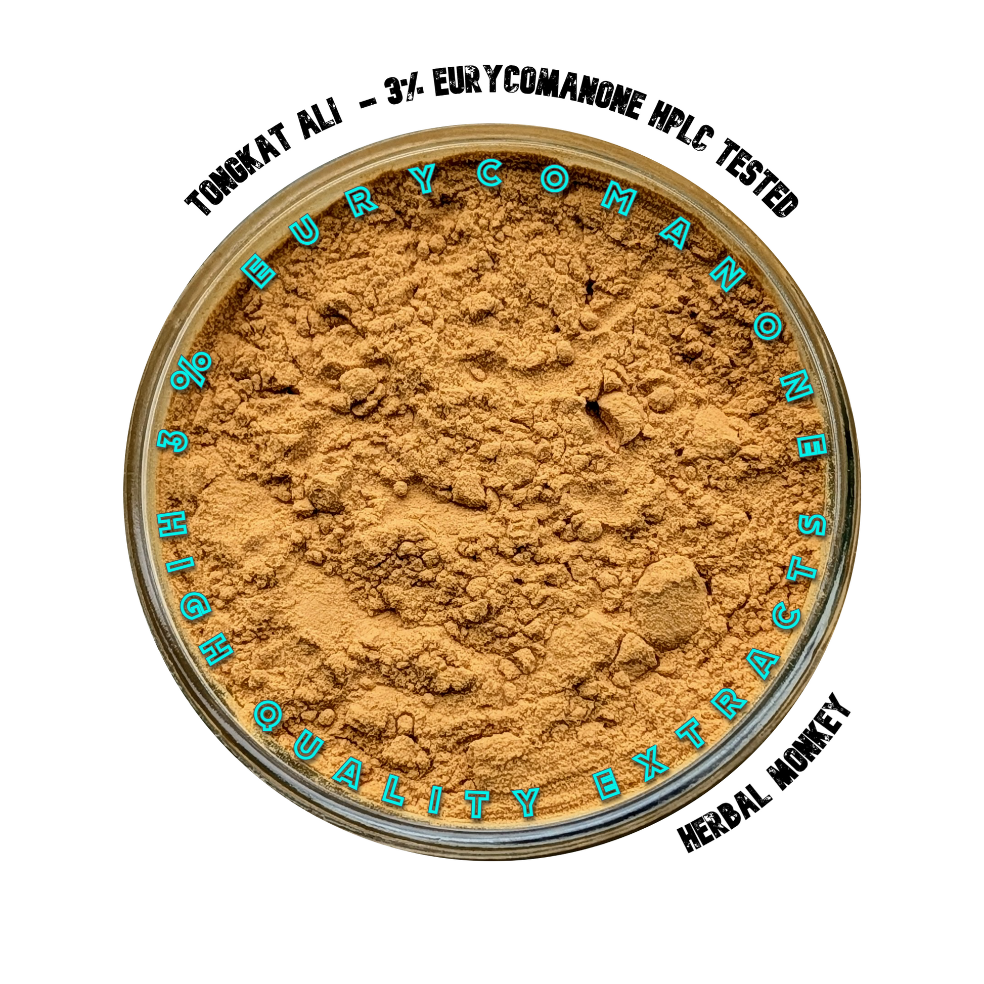 Standardised Tongkat Ali — premium 3% Eurycomanone root extract in a resealable pouch Herbal Monkey